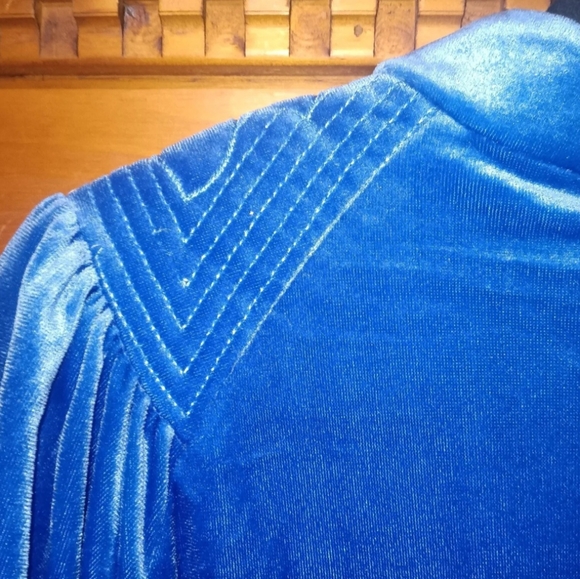 Vintage It's A Charm 70s Maxi Womens Velvet Ruffle Neck Robe/HouseCoat Size M - Picture 8 of 16